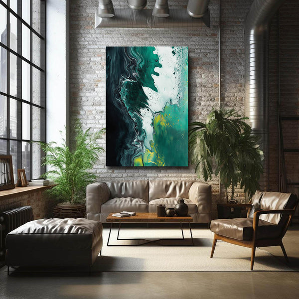 Mystic Flow Green Abstract Art | MusaArtGallery™