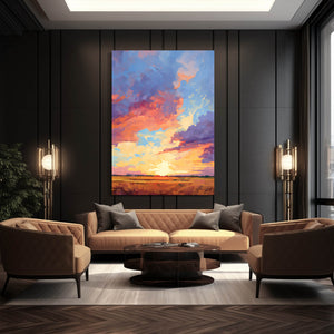 Navy Blue Abstract Wall Art | MusaArtGallery™