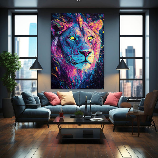 Nebula Lion Wall Art | MusaArtGallery™