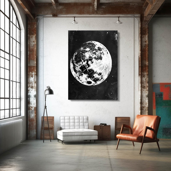 Negative Exposure Moon Art  | MusaArtGallery™