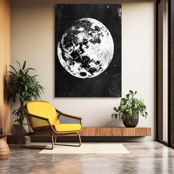 Negative Exposure Moon Art  | MusaArtGallery™