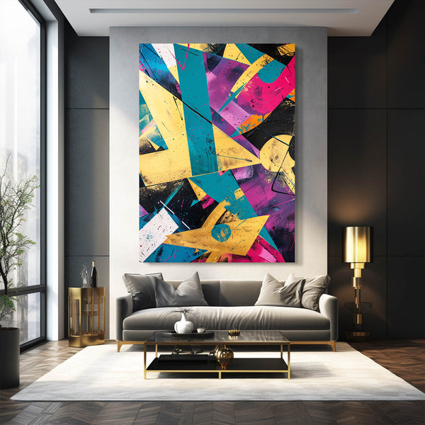 Neon Angles Abstract Art | MusaArtGallery™