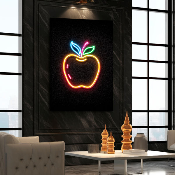 Neon Apple Art