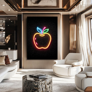 Neon Apple Art