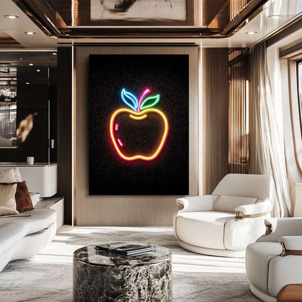 Neon Apple Art