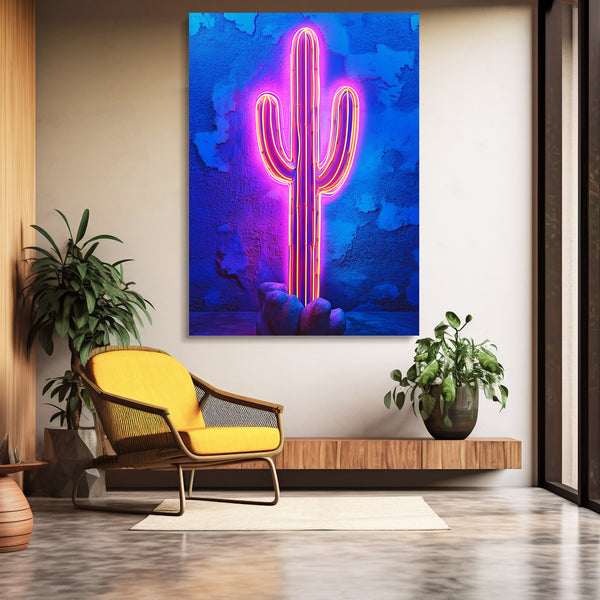 Neon Cactus Art