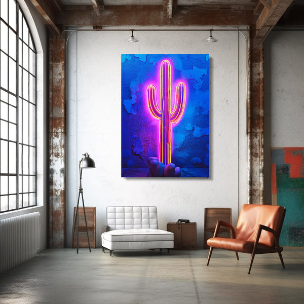 Neon Cactus Art