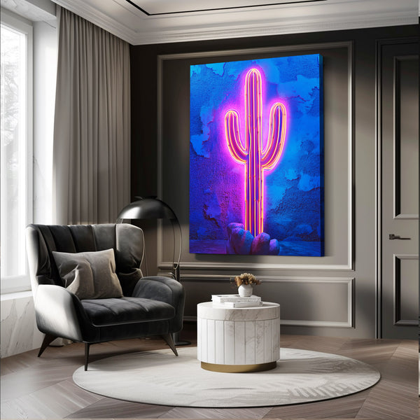 Neon Cactus Art