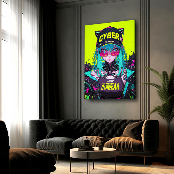 Neon Cat Cyberpunk Art | MusaArtGallery™