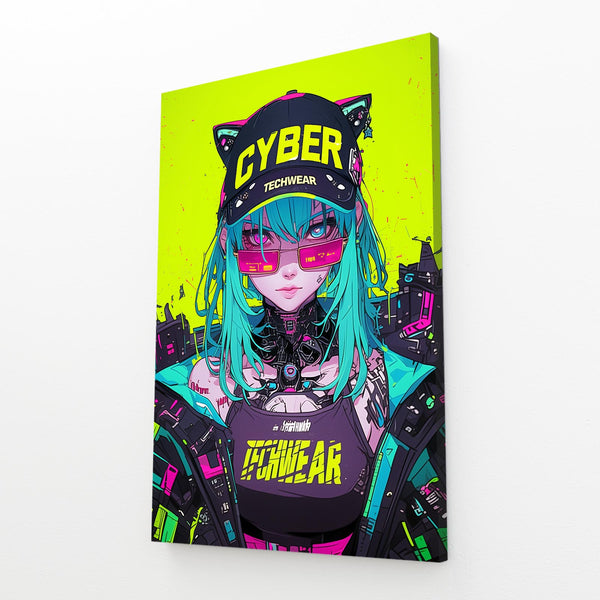 Neon Cat Cyberpunk Art | MusaArtGallery™