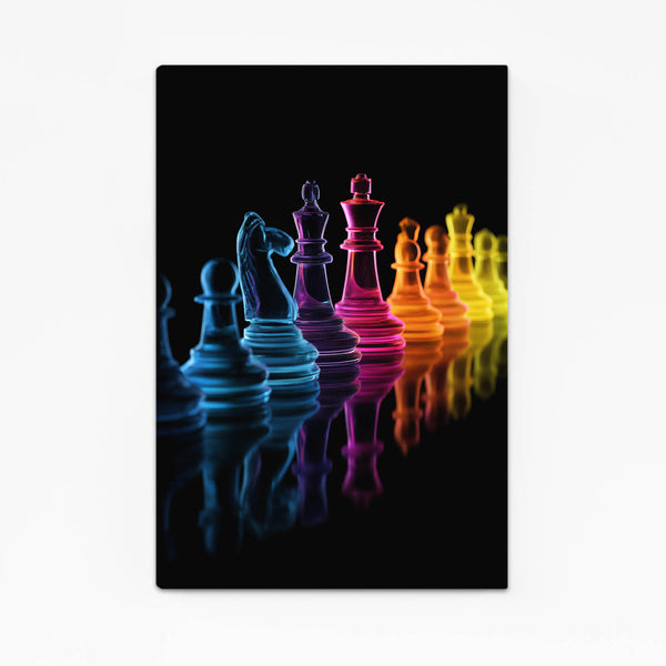 Neon Chess Digital Art