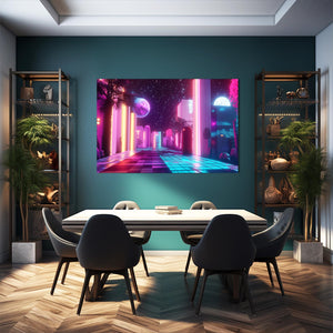 Neon Cityscape Cyberpunk Art | MusaArtGallery™