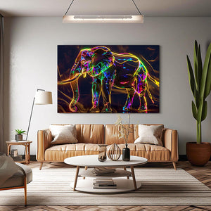 Neon Color Elephant Art | MusaArtGallery™