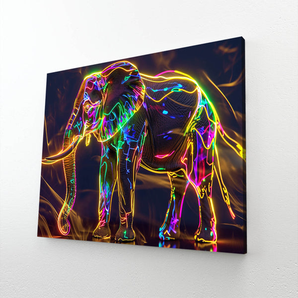 Neon Color Elephant Art | MusaArtGallery™