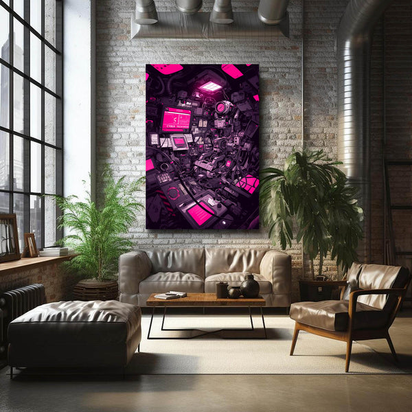 Neon Command Cyberpunk Art | MusaArtGallery™