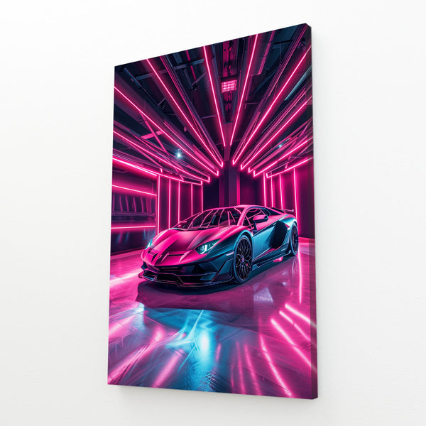 Neon Drive Car Art