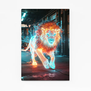 Neon Energy Lion Wall Art | MusaArtGallery™