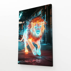 Neon Energy Lion Wall Art | MusaArtGallery™