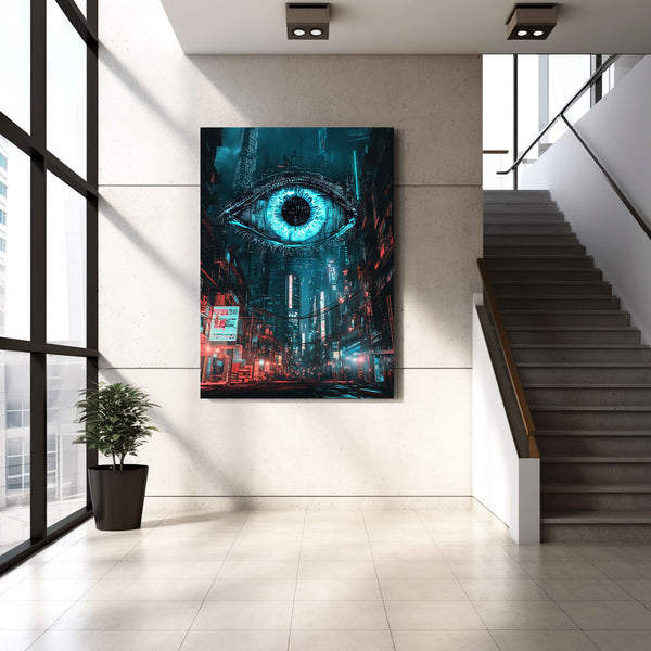 Neon Eye Cyberpunk Art | MusaArtGallery™