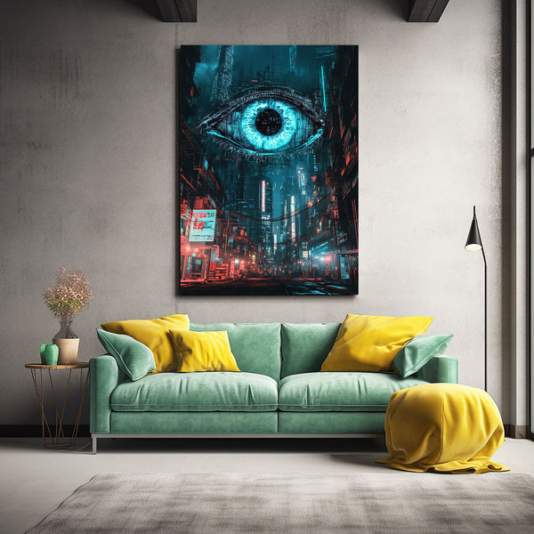 Neon Eye Cyberpunk Art | MusaArtGallery™