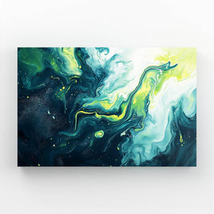 Neon Flow Green Abstract Art | MusaArtGallery™