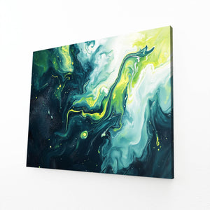 Neon Flow Green Abstract Art | MusaArtGallery™