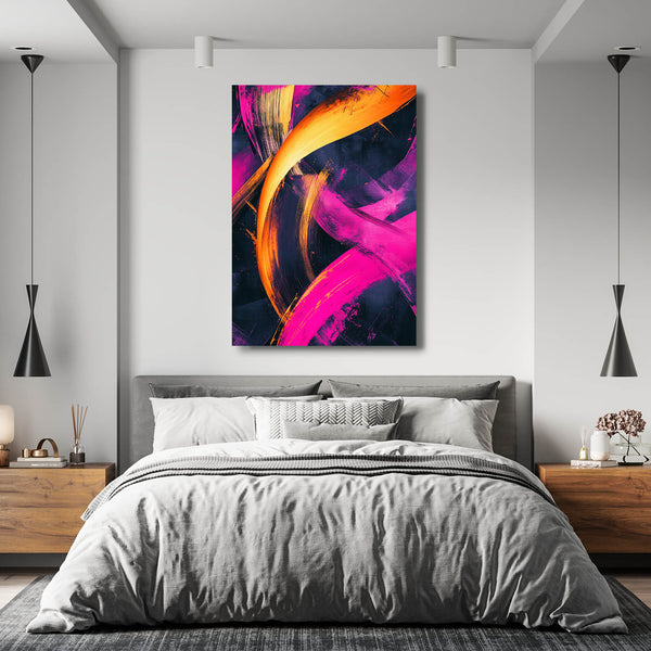 Neon Flow Pink Abstract Art | MusaArtGallery™