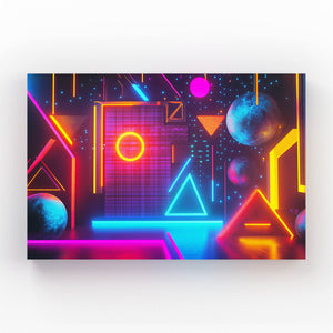 Neon Geometry Cyberpunk Art | MusaArtGallery™