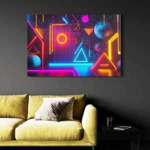 Neon Geometry Cyberpunk Art | MusaArtGallery™