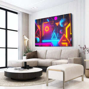 Neon Geometry Cyberpunk Art | MusaArtGallery™