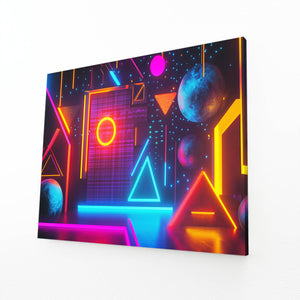 Neon Geometry Cyberpunk Art | MusaArtGallery™