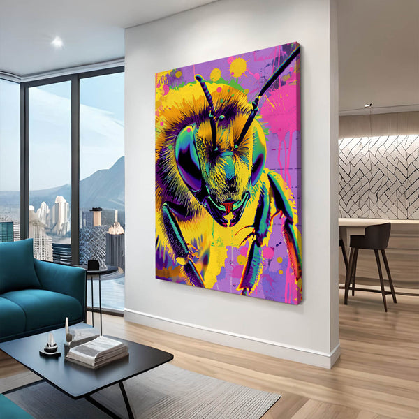 Neon Glow Bee Art | MusaArtGallery™