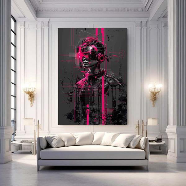 Neon Guardian Cyberpunk Art | MusaArtGallery™