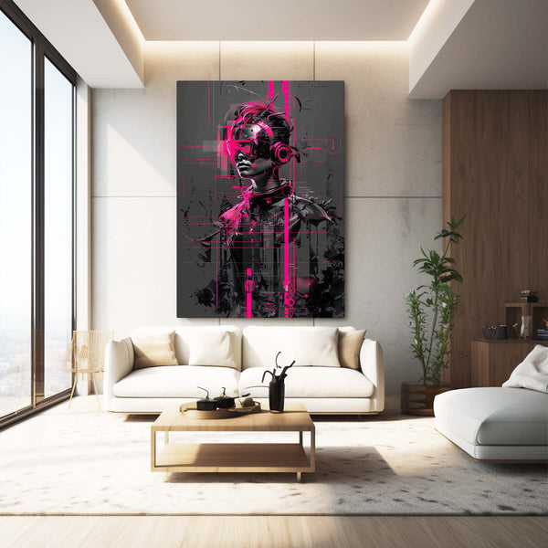 Neon Guardian Cyberpunk Art | MusaArtGallery™