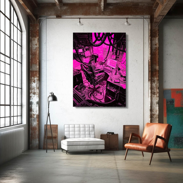 Neon Hacker Cyberpunk Art | MusaArtGallery™