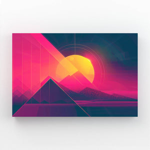 Neon Horizon Abstract Art | MusaArtGallery™