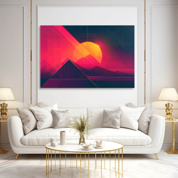 Neon Horizon Abstract Art | MusaArtGallery™