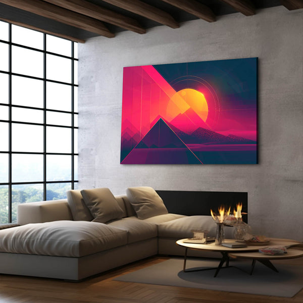 Neon Horizon Abstract Art | MusaArtGallery™