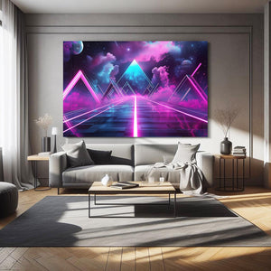 Neon Horizon Cyberpunk Art