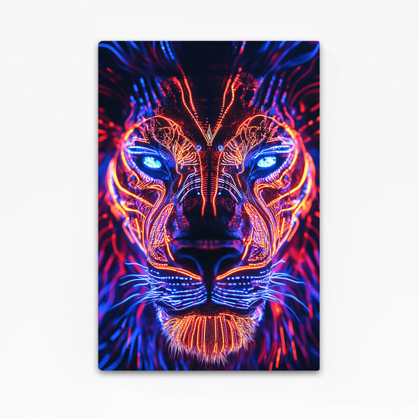 Neon Lion Wall Art | MusaArtGallery™