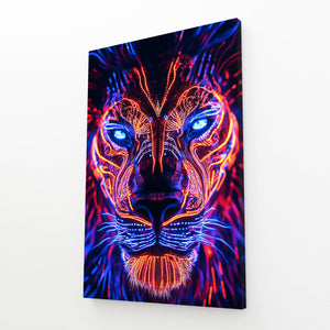 Neon Lion Wall Art | MusaArtGallery™