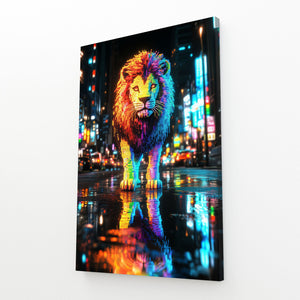 Neon Majesty Lion Wall Art | MusaArtGallery™