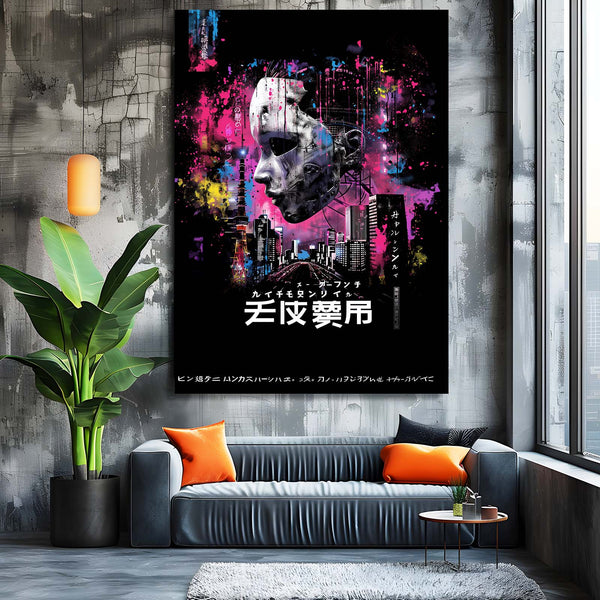 Neon Mask Cyberpunk Art | MusaArtGallery™