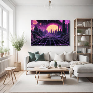 Neon Metropolis Cyberpunk Art | MusaArtGallery™