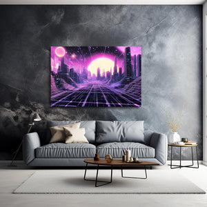 Neon Metropolis Cyberpunk Art | MusaArtGallery™
