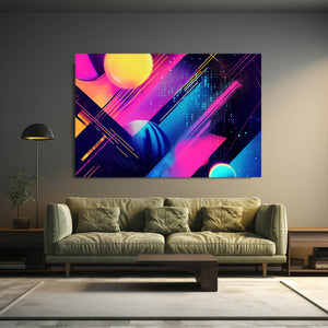Neon Orbit Cyberpunk Art | MusaArtGallery™