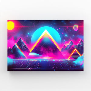 Neon Peaks Cyberpunk Art | MusaArtGallery™