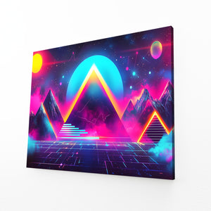 Neon Peaks Cyberpunk Art | MusaArtGallery™