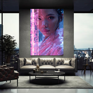 Neon Rain Cyberpunk Art | MusaArtGallery™
