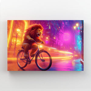 Neon Ride Lion Wall Art | MusaArtGallery™